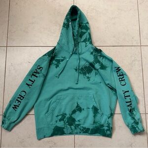 Salty Crew Mint Green Tie-Dye Hoodie - Large - Sink Swim Graphic